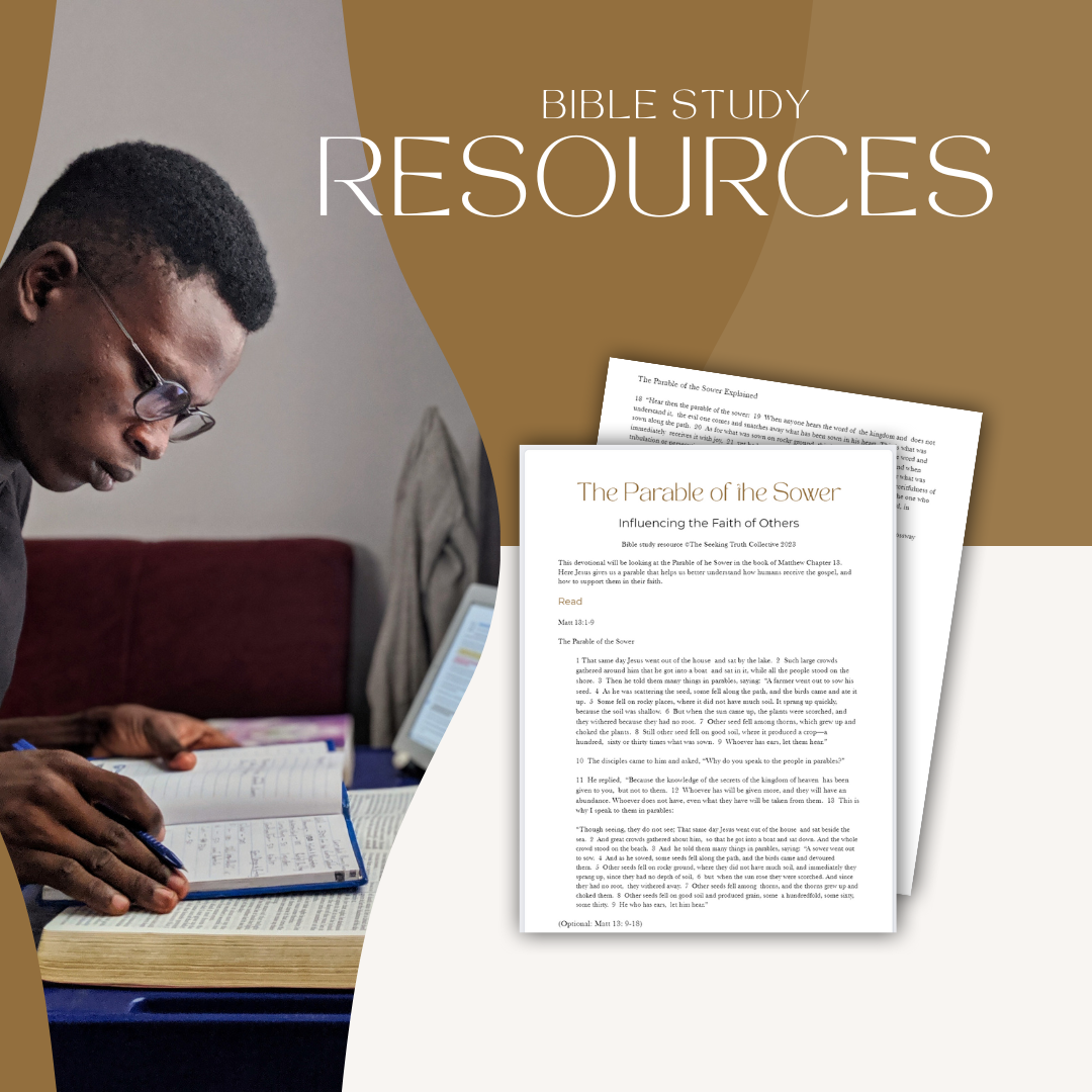 Man using Bible study resources, reading Bible