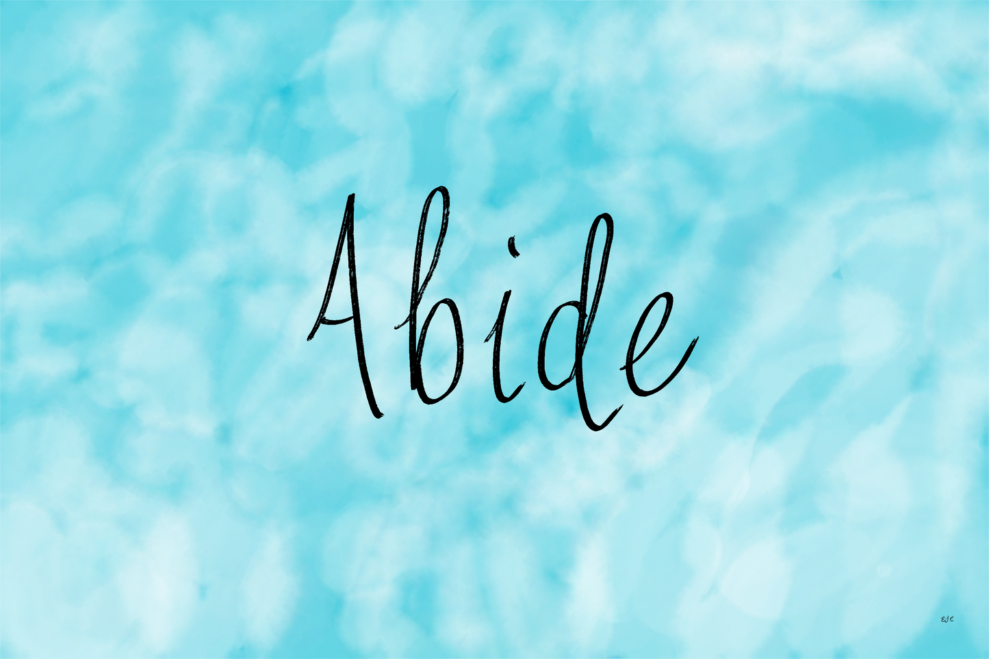 Abide blue watercolour free desktop background