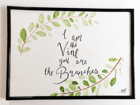 John 15:5 (Vine) Watercolour