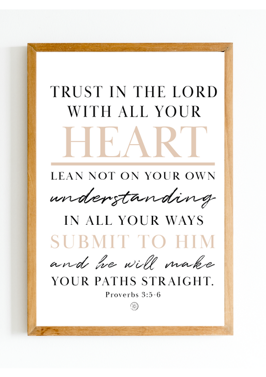 Proverbs Art Print - Trust in the Lord